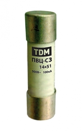 TDM ELECTRIC SQ0729-0053 Плавкая вставка ПВЦ-С3 14х51 aR (быстродействующая) 40А TDM